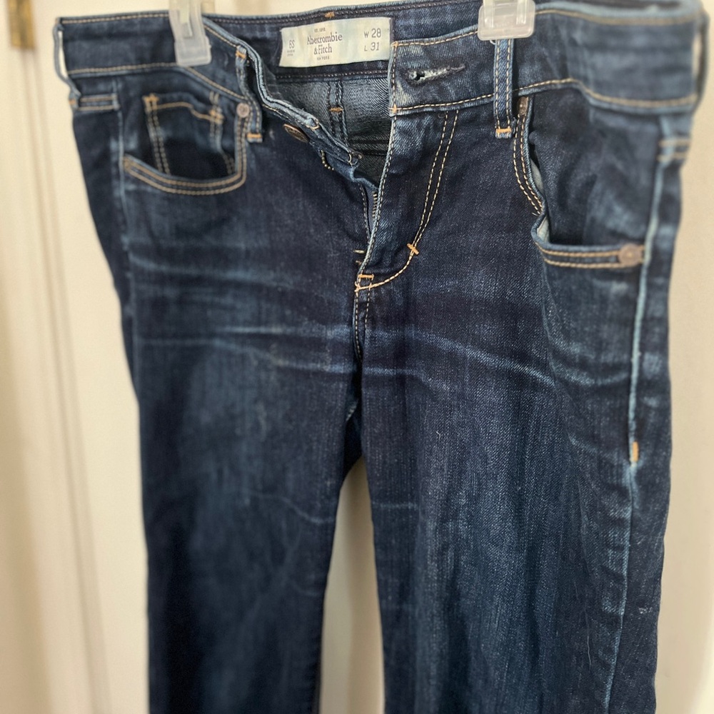 Abercrombie & Fitch Blue Skinny Jeans with Natural Fading